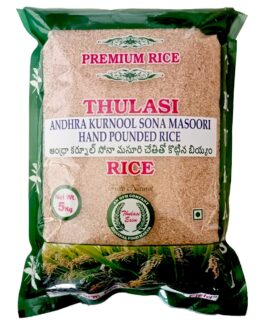 25_Thulasi Kurnool Sona Masoori Hand Pounded Rice – 5 Kg